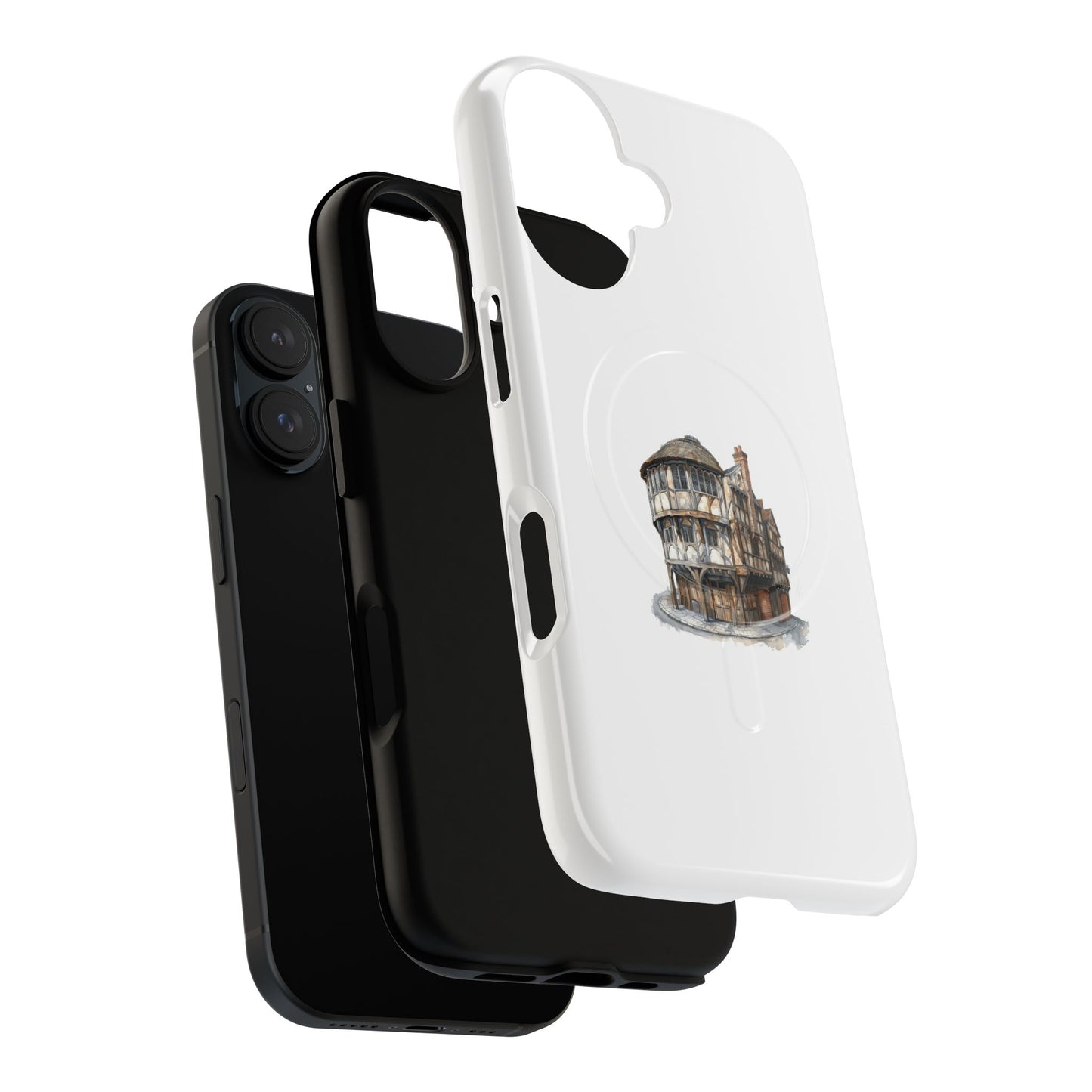 Durable Magnetic Phone Cases with Vintage Architecture Design, Personalized Phone Protection, Unique Gift for Travelers, Stylish Tech [...]