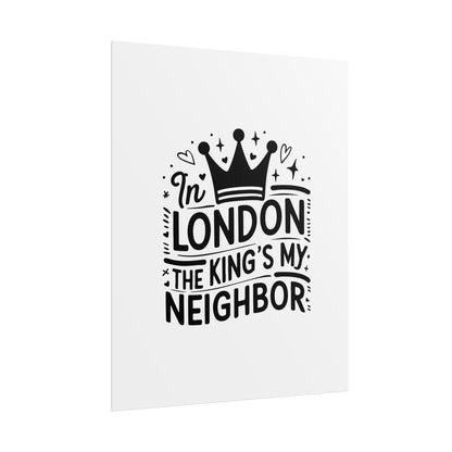 London Themed Rolled Poster - Whimsical Art Print for Home Decor, Gifts, Travel Lovers, Wall Art, Inspirational Quote