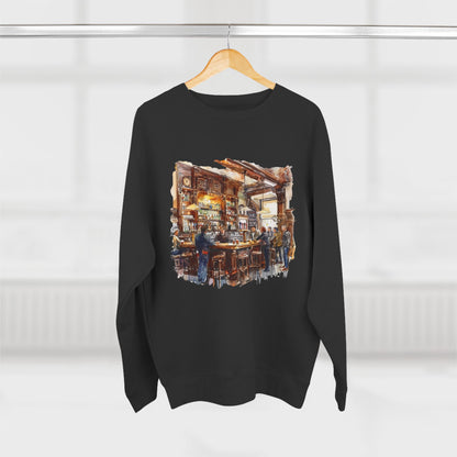 Unisex Crewneck Sweatshirt - London Pub Interior British Tavern