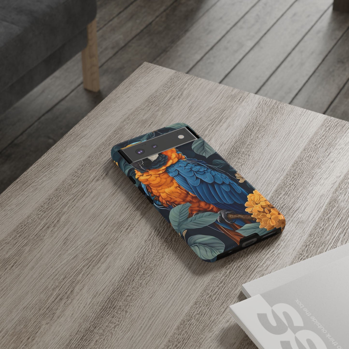 Tropical Parrot Phone Case - Tough Cases, Colorful Phone Cover, Nature Lover Gift, Floral Design, Bird Lover Accessory