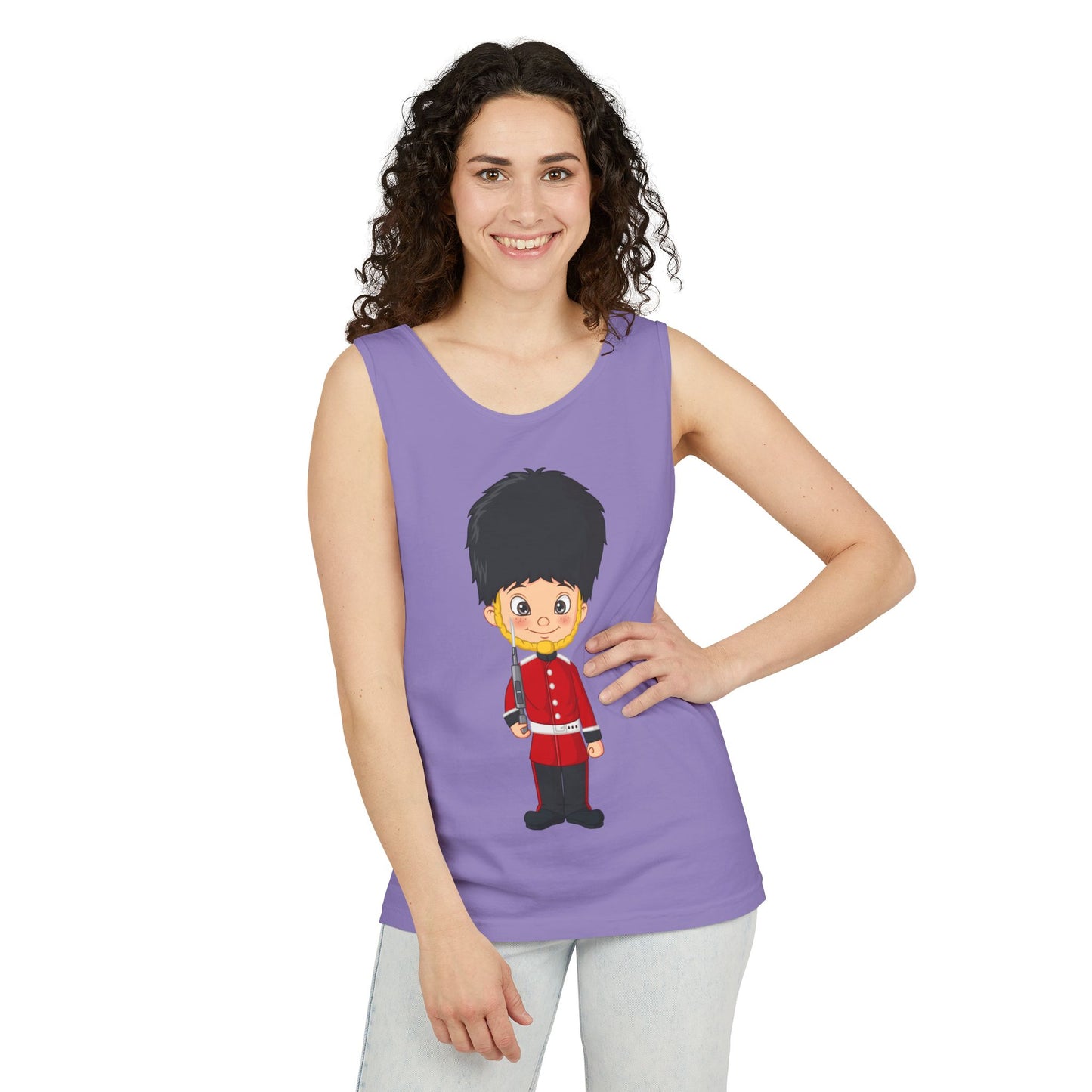 Unisex Garment-Dyed Tank Top - Classic Military - British Soldier -
