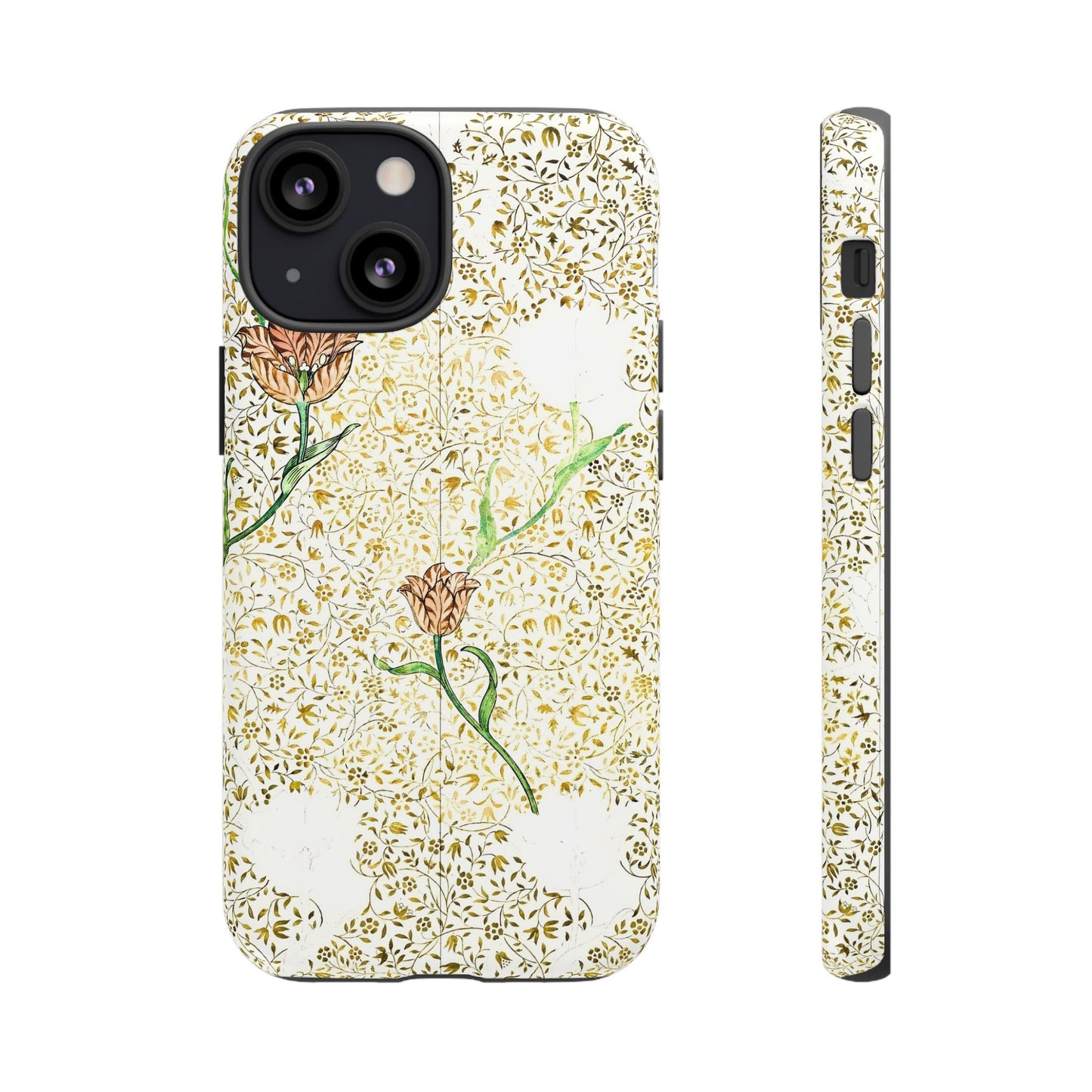 Elegant Floral Phone Case, Tough Cases for iPhone, Stylish Smartphone Cover, Protection with Floral Art, Unique Gift for Her
