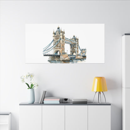 London Bridge Matte Canvas Wall Art, Elegant Home Decor, Unique Gift for Art Lovers, Travel Enthusiast Wall Decor, Modern Aesthetic