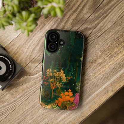 Nature-Inspired Phone Case, Floral Design, Tough iPhone Cover, Gift for Nature Lovers, Colorful Phone Accessory