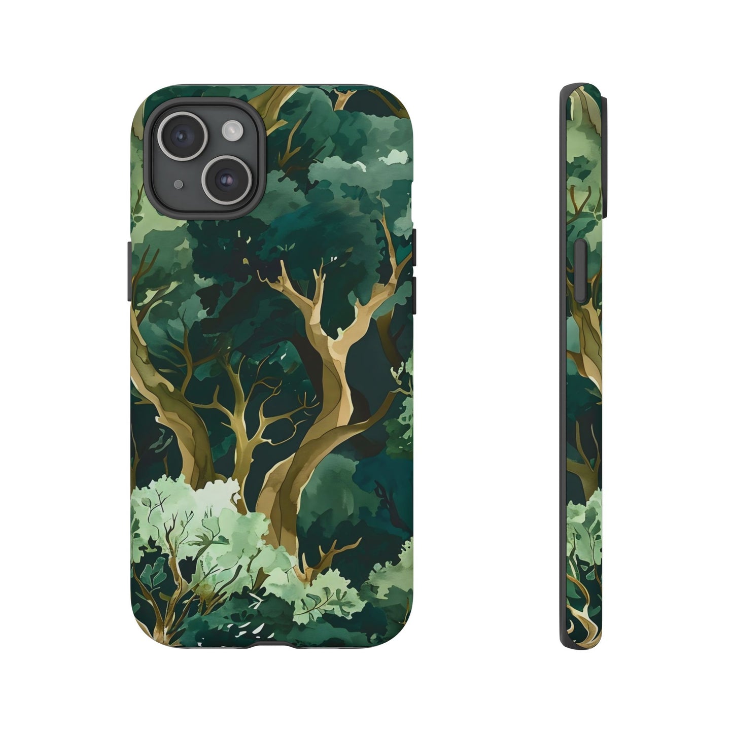 Forest Green Phone Case, Nature-Inspired Tough Cases, Eco-Friendly Gift, Outdoor Lover Accessory, Unique Phone Cover