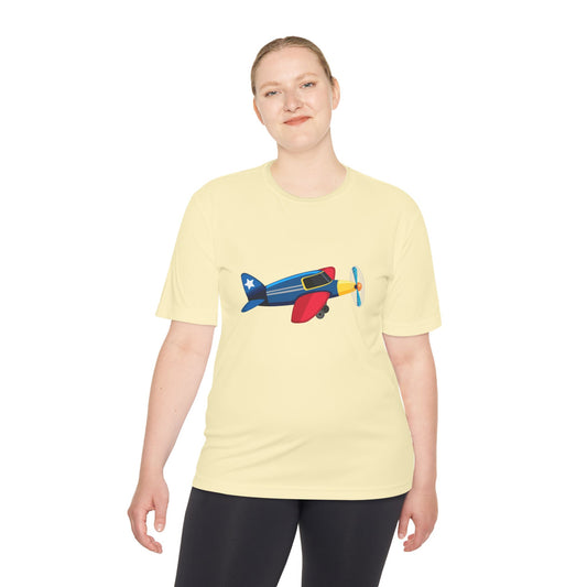 Unisex Moisture Wicking Tee - Vintage British Aeroplane Art Print