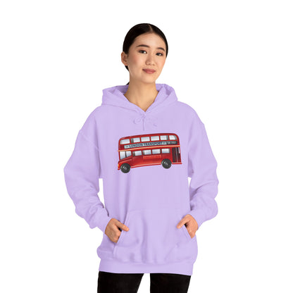 Unisex Heavy Blend™ Hooded Sweatshirt - Icon on Wheels - London’s Double-Decker Bus