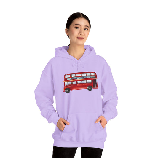 Unisex Heavy Blend™ Hooded Sweatshirt - Icon on Wheels - London’s Double-Decker Bus