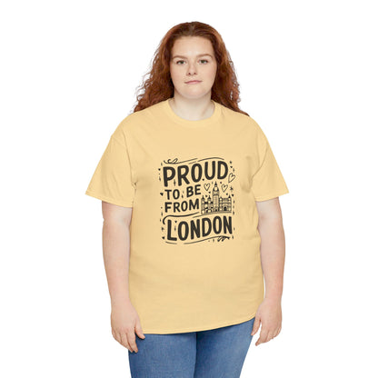 Proud to be from London Watercolor Art Collection Breathable Unisex Cotton T-Shirt
