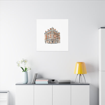Artistic Matte Canvas Print of Historic Building, Wall Art Decor, Home Interior, Unique Gift, Fine Art, Architecture Lover, Urban Design