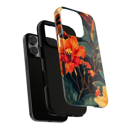 Tough Floral Phone Case | Tropical Vibe, Gift for Nature Lovers, Summer Beach Accessory, Floral Pattern, Trendy Phone Accessories