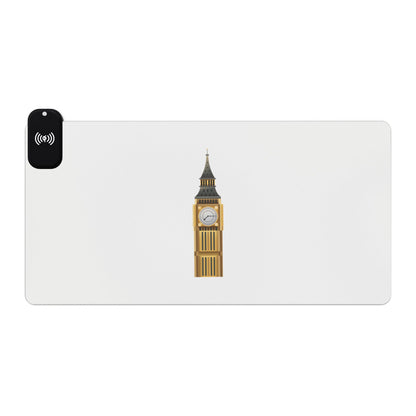 Buckingham Palace Sketch - LED Gaming Mouse Pad with Wireless Charging - Perfect for Gamers, Desk Decor, Tech Gifts, Modern Workspace, and Birthday Present