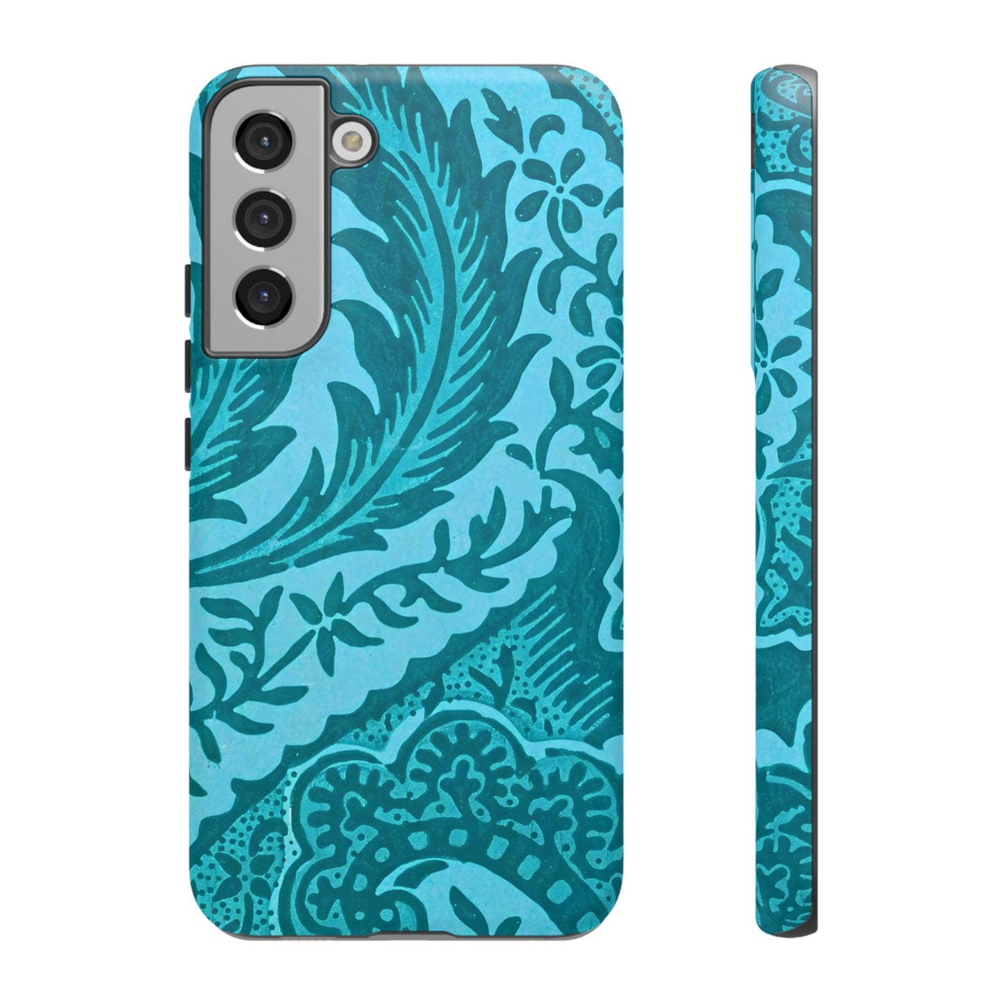 Protective Phone Case with Elegant Teal Design, Tough Cases, Floral Phone Cover, Stylish Smartphone Protection, Gifts for Her, Trendy [...]