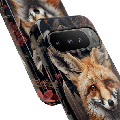 Fox Floral Phone Case, Tough Cases for Animal Lovers, Nature Themed Gift, Cute Phone Cover, Wild Fox Protector