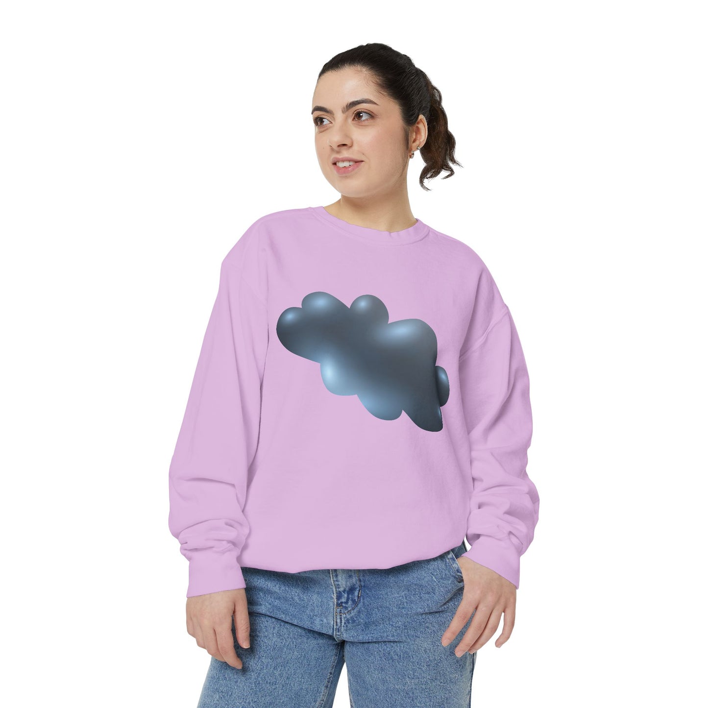 Unisex Garment-Dyed Sweatshirt - Serene Cloudscape - Dreamy Cloud Design