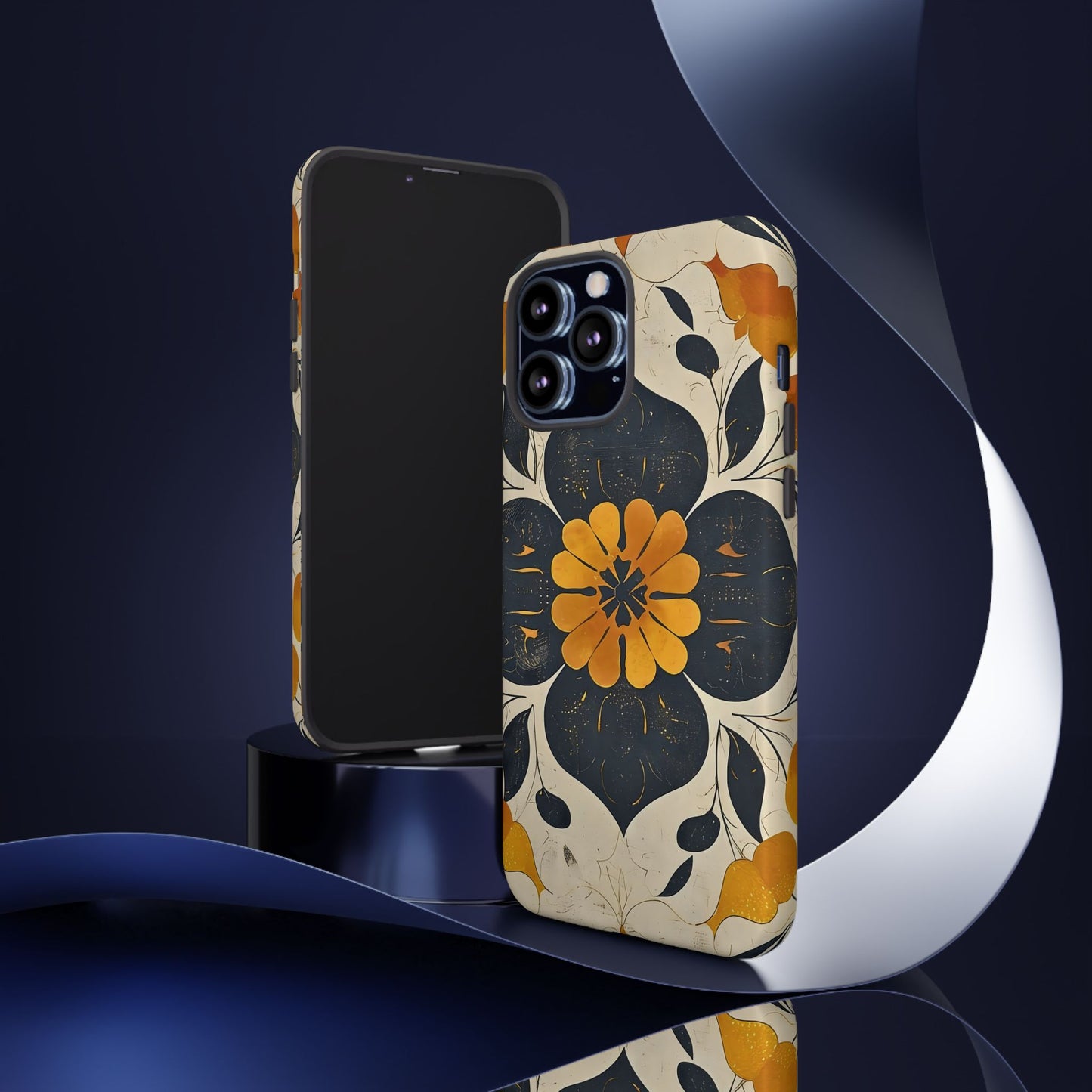 Floral Phone Case - Tough Cases, Botanical iPhone Cover, Vintage Flower Design, Durable Smartphone Protection, Unique Gift Idea