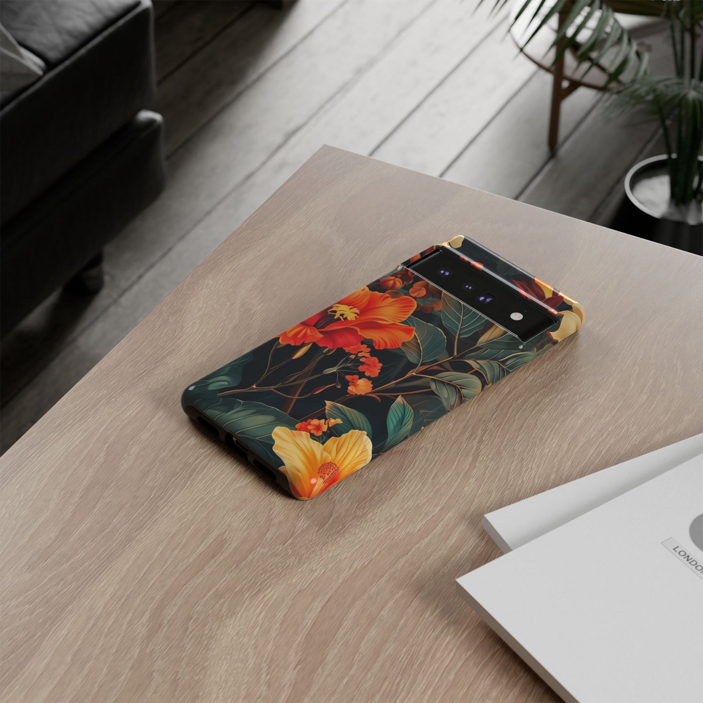 Tough Floral Phone Case | Tropical Vibe, Gift for Nature Lovers, Summer Beach Accessory, Floral Pattern, Trendy Phone Accessories
