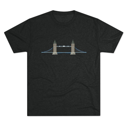 Tower Bridge - Iconic London Trendy Unisex Tri-Blend Crew Tee