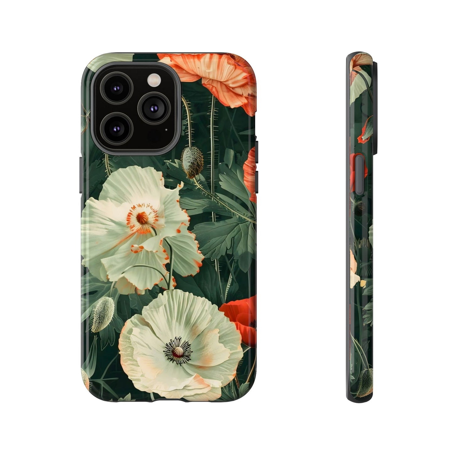 Floral Phone Case - Tough Cases, Botanical Design, Gift for Friends, Trendy Mobile Cover, Personalized Phone Accessory