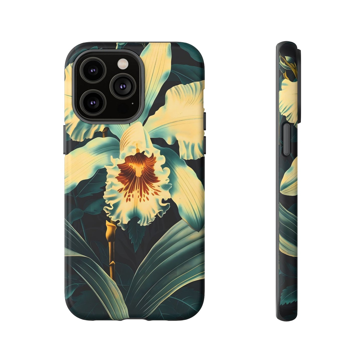 Floral Phone Case - Tough Cases with Orchid Design, Durable Smartphone Cover for Nature Lovers, Floral Gift for Her, Botanical [...]