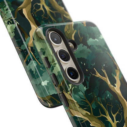 Forest Green Phone Case, Nature-Inspired Tough Cases, Eco-Friendly Gift, Outdoor Lover Accessory, Unique Phone Cover