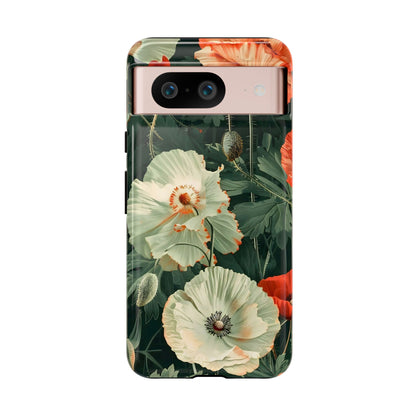 Floral Phone Case - Tough Cases, Botanical Design, Gift for Friends, Trendy Mobile Cover, Personalized Phone Accessory