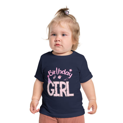Kids' Birthday Girl T-Shirt - Cute Short Sleeve Tee for Celebrations