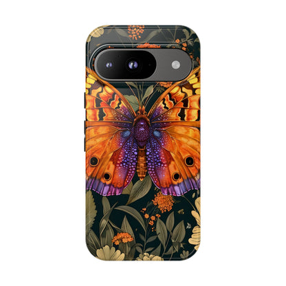 Butterfly Phone Case, Tough Cases for Nature Lovers, Vibrant Floral Design, Gift for Her, Cute Phone Accessories, Butterfly Artwork