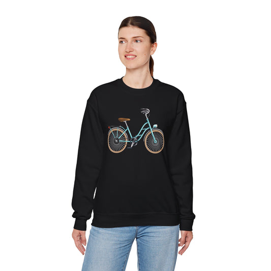 Unisex Heavy Blend™ Crewneck Sweatshirt - Classic Bicycle Illustration - London Style