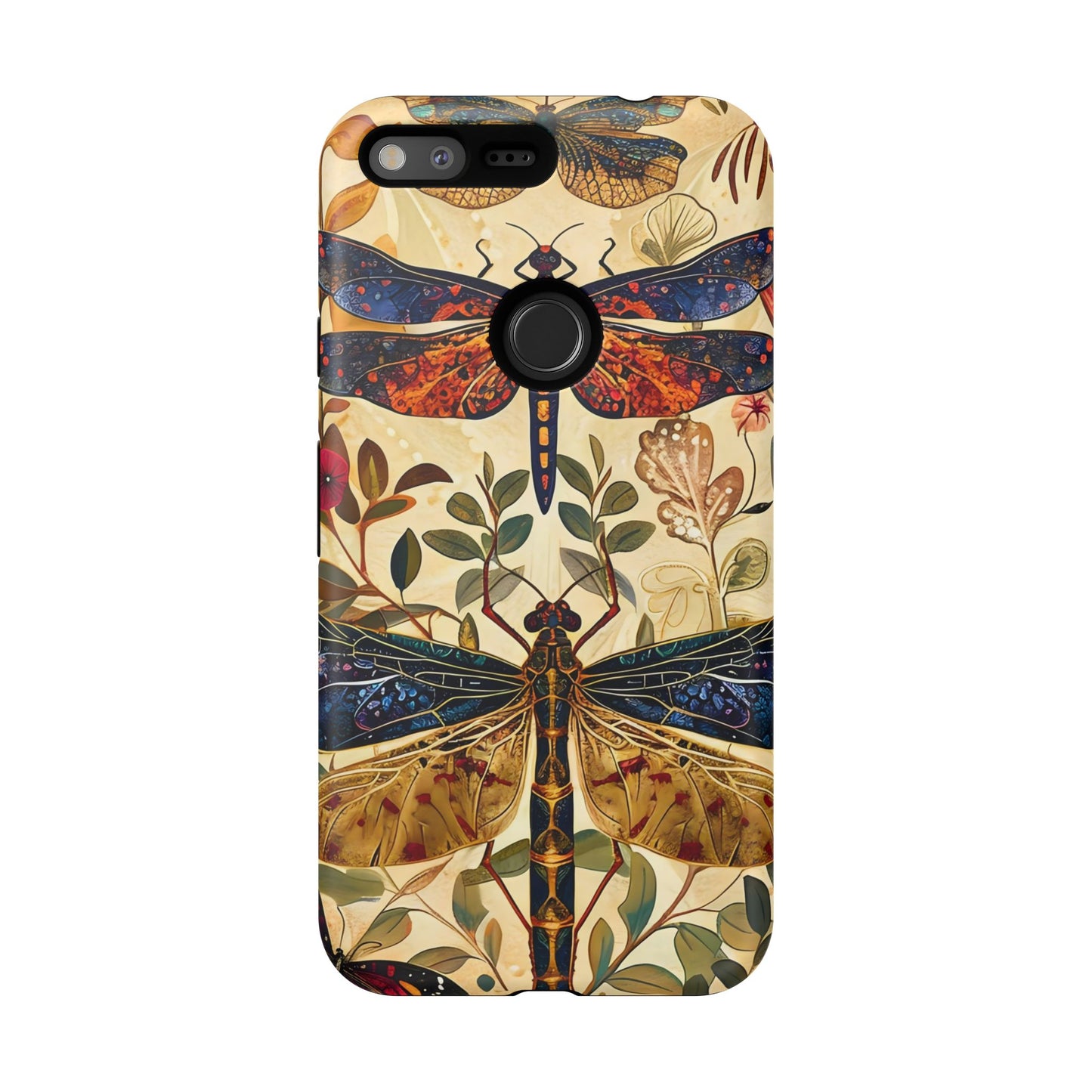 Vintage Dragonfly Phone Case, Nature Inspired, Tough Cases, Eco-Friendly Gift, Bohemian Style, Insect Design