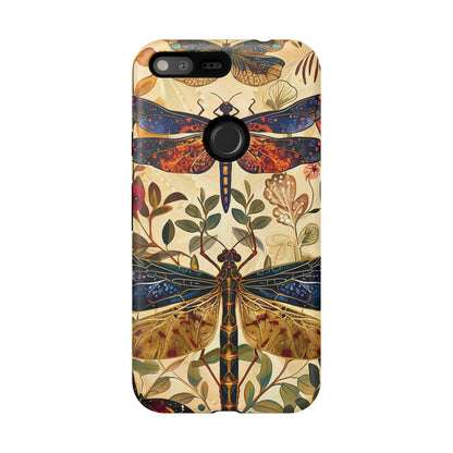 Vintage Dragonfly Phone Case, Nature Inspired, Tough Cases, Eco-Friendly Gift, Bohemian Style, Insect Design