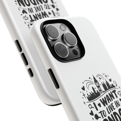 London-Themed Tough Phone Case - Chic & Stylish Protection