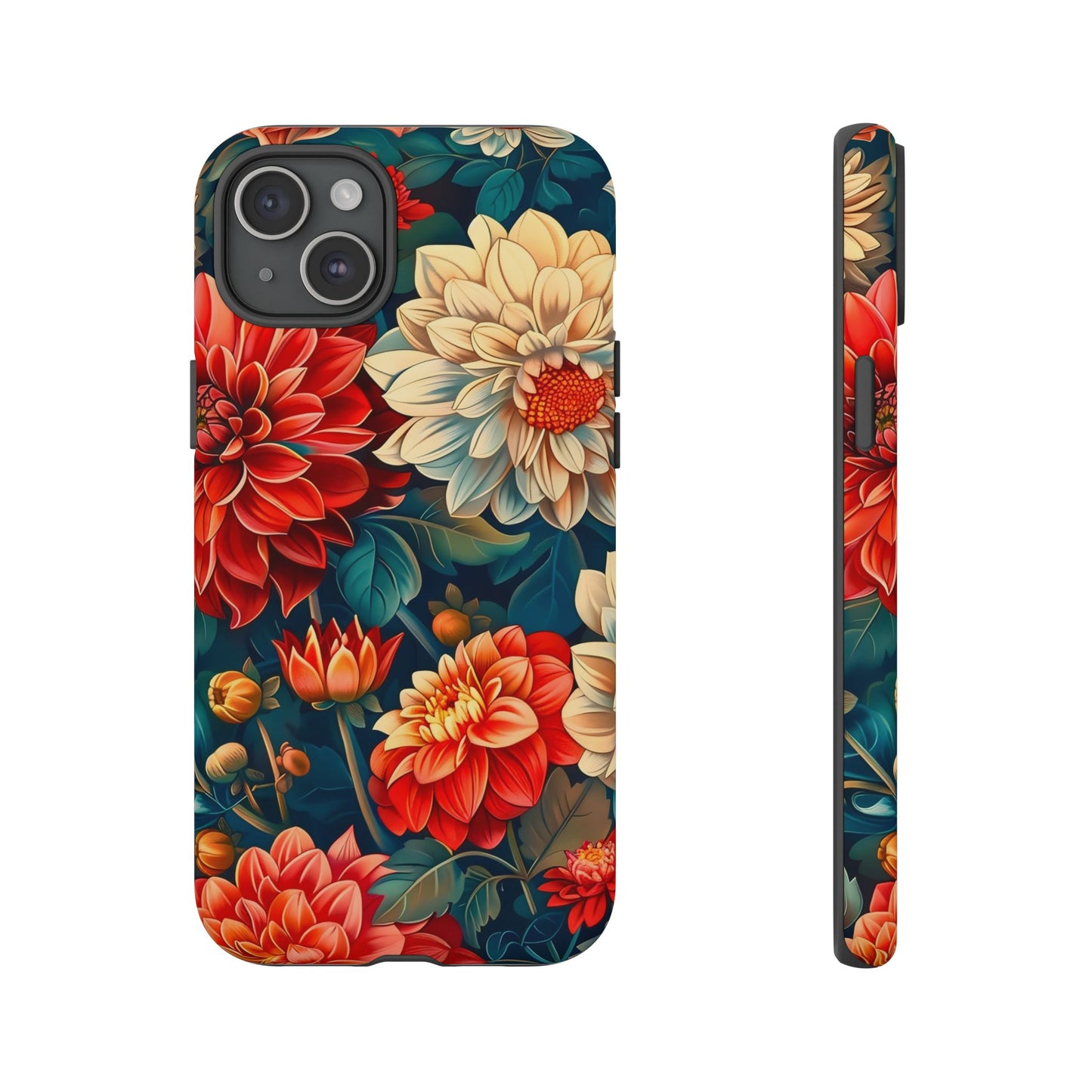 Floral Phone Case - Vibrant Tough Cases, Stylish Floral Cell Phone Cover, Gift for Her, Trendy Phone Accessory, Flower Design