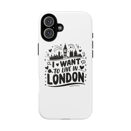 London City iPhone Case, Tough Phone Cover, Travel Gift, London Souvenir, Adventure Accessory, Wanderlust Decor