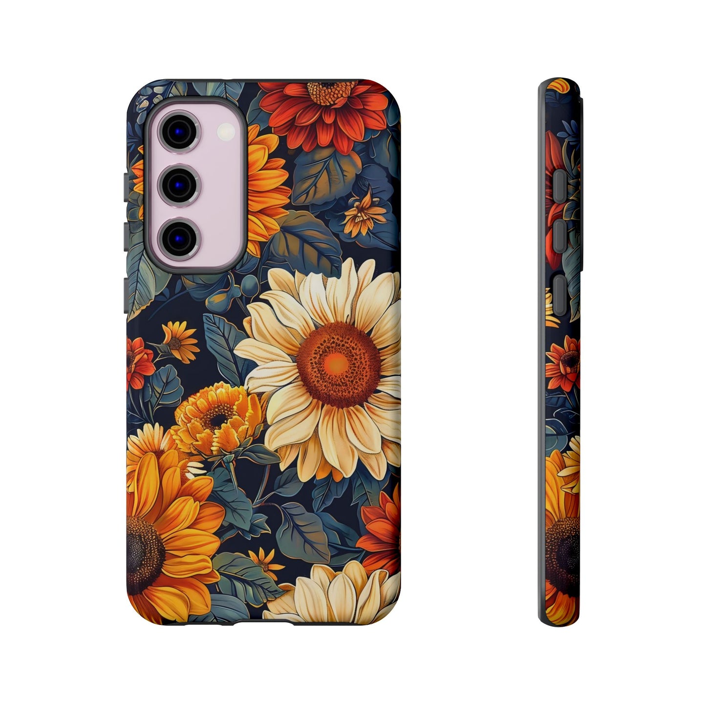 Floral Tough Phone Case | Sunflower Design, iPhone Cover, Protective Case, Gifts for Her, Floral Phone Accessory