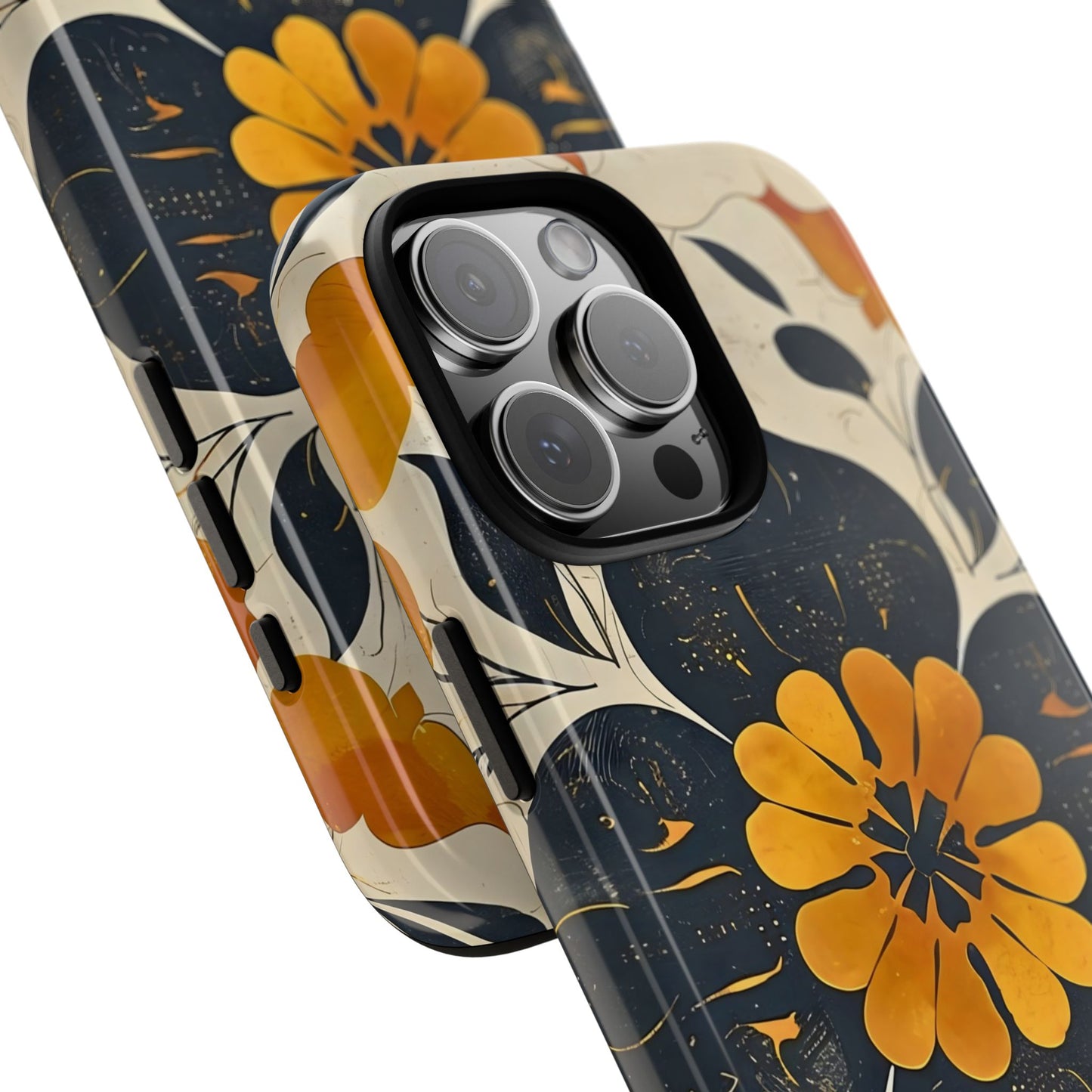 Floral Phone Case - Tough Cases, Botanical iPhone Cover, Vintage Flower Design, Durable Smartphone Protection, Unique Gift Idea