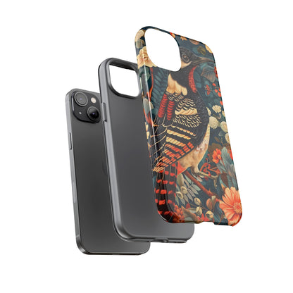 Nature-Inspired Phone Case with Floral Art, Tough Phone Cover, Protective Case, Gift for Nature Lovers, Unique Phone Accessory