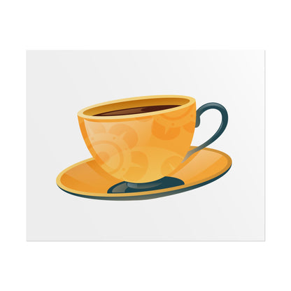 Coffee Lovers Rolled Posters, Cute Coffee Art, Kitchen Decor, Coffee Shop Print, Gift for Coffee Enthusiasts
