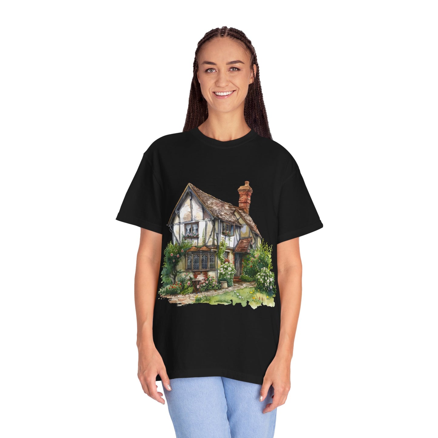 Unisex Garment-Dyed T-shirt - Charming & Cozy - Life in a British Village House