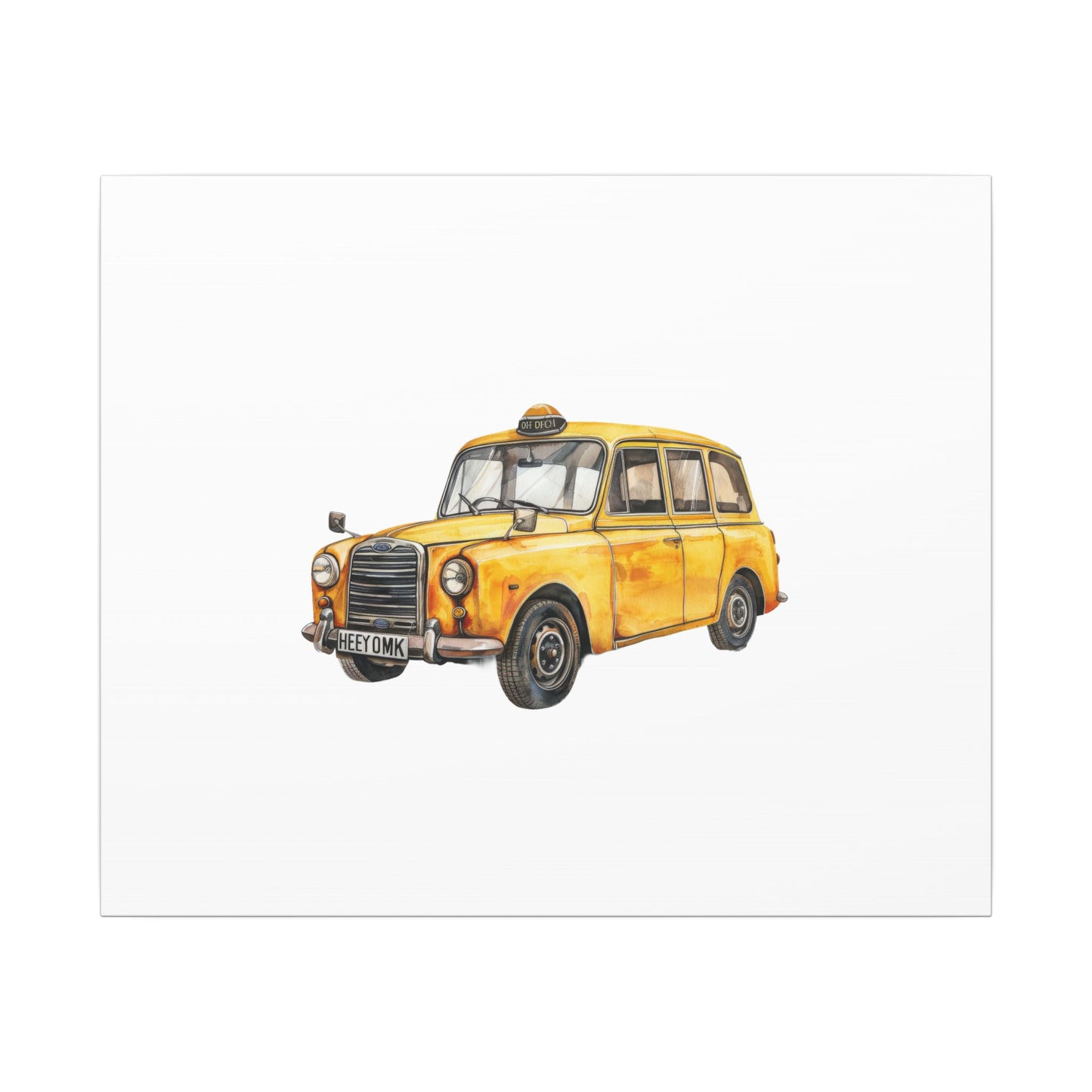 Vintage Taxi Matte Canvas, Stretched, 0.75" (Multi-Size)