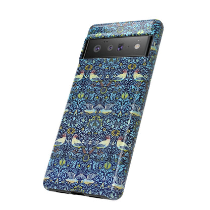 Bird and Floral Pattern Phone Case, Tough Cases, Gift for Nature Lovers, Eco-friendly, Custom Phone Accessories, All-Occasion