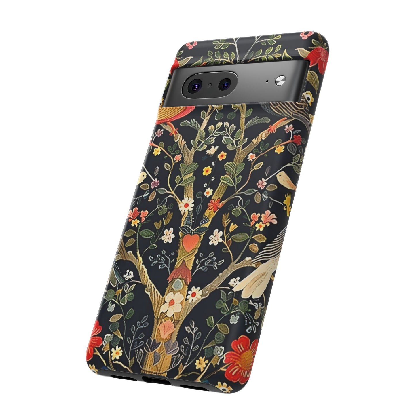 Floral Phone Case with Vibrant Tree Design, Tough Phone Cover, Unique Floral Pattern, Eco-Friendly Phone Accessories, Gift for Nature Lovers