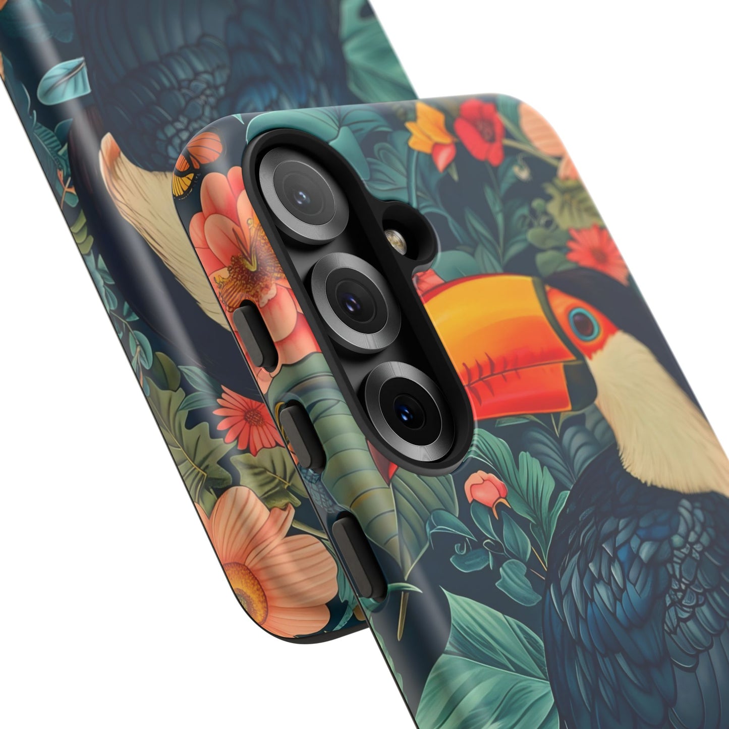 Tropical Toucan Phone Case - Cute Animal Design, Nature Lover Gift, Floral Pattern, Bird Lover Accessory, Summer Vibes