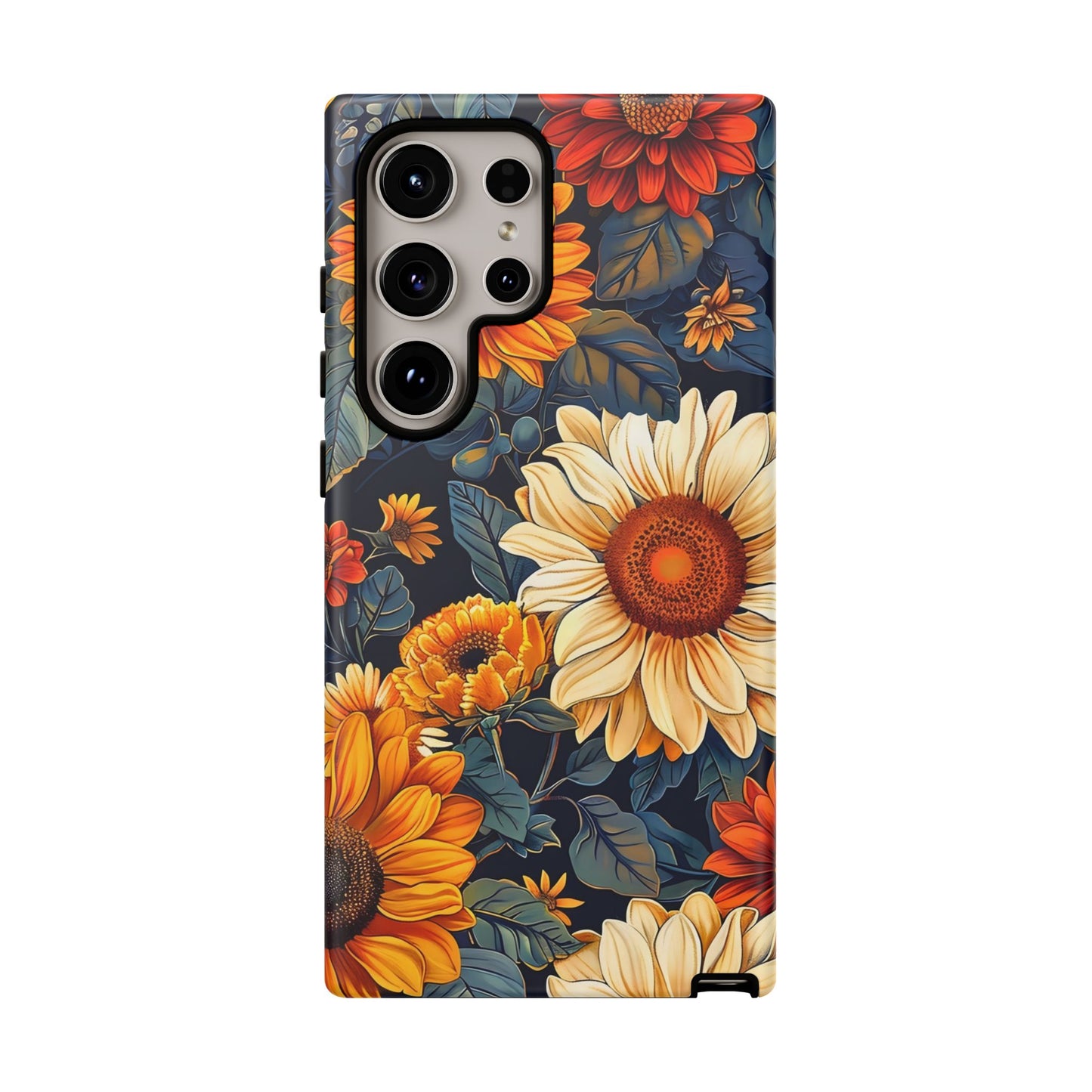 Floral Tough Phone Case | Sunflower Design, iPhone Cover, Protective Case, Gifts for Her, Floral Phone Accessory