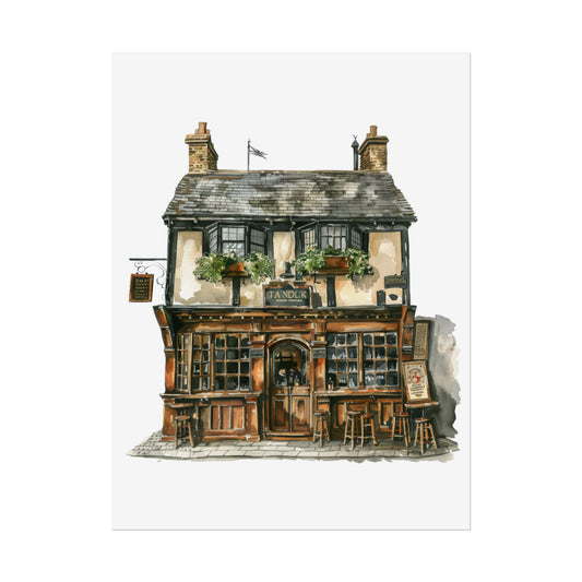 Charming Pub Rolled Poster, Vintage Wall Art, Home Decor, Pub Lover Gift, Artwork for Kitchen, Bar Art