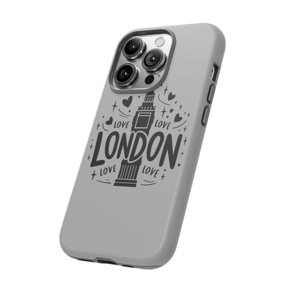 London Love Phone Case, Tough Cases, Stylish Phone Accessories, Unique Gift for Travelers, London Souvenir, Love Design