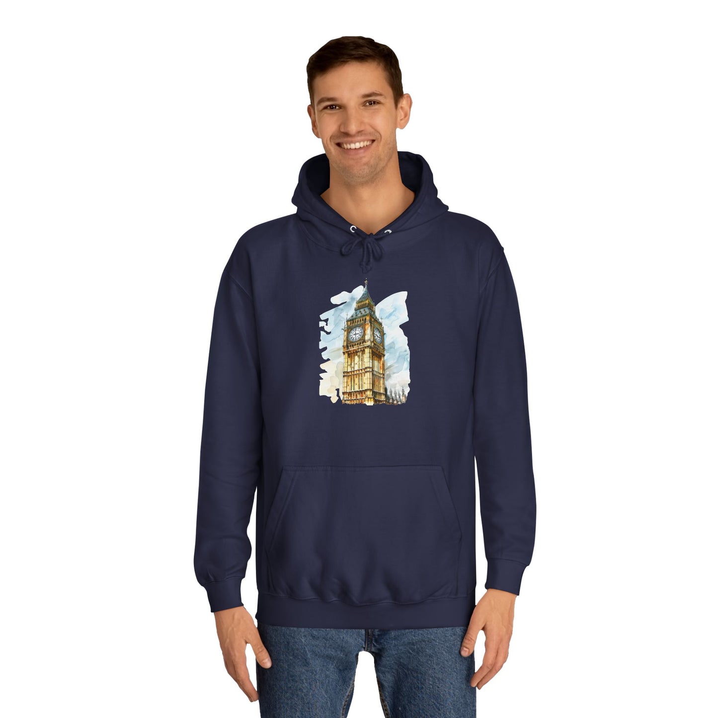 Unisex College Hoodie - London’s Legendary Big Ben Tower