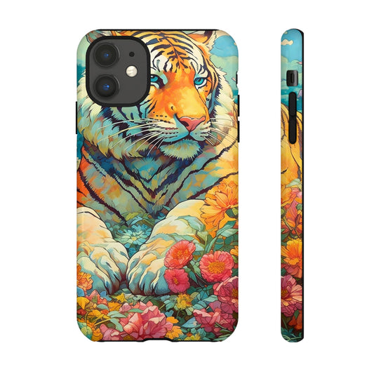 Tiger Jungle Phone Case, Colorful Tough Cases, Animal Lover Gift, Nature Phone Cover, Wildlife Decor, Birthday Present