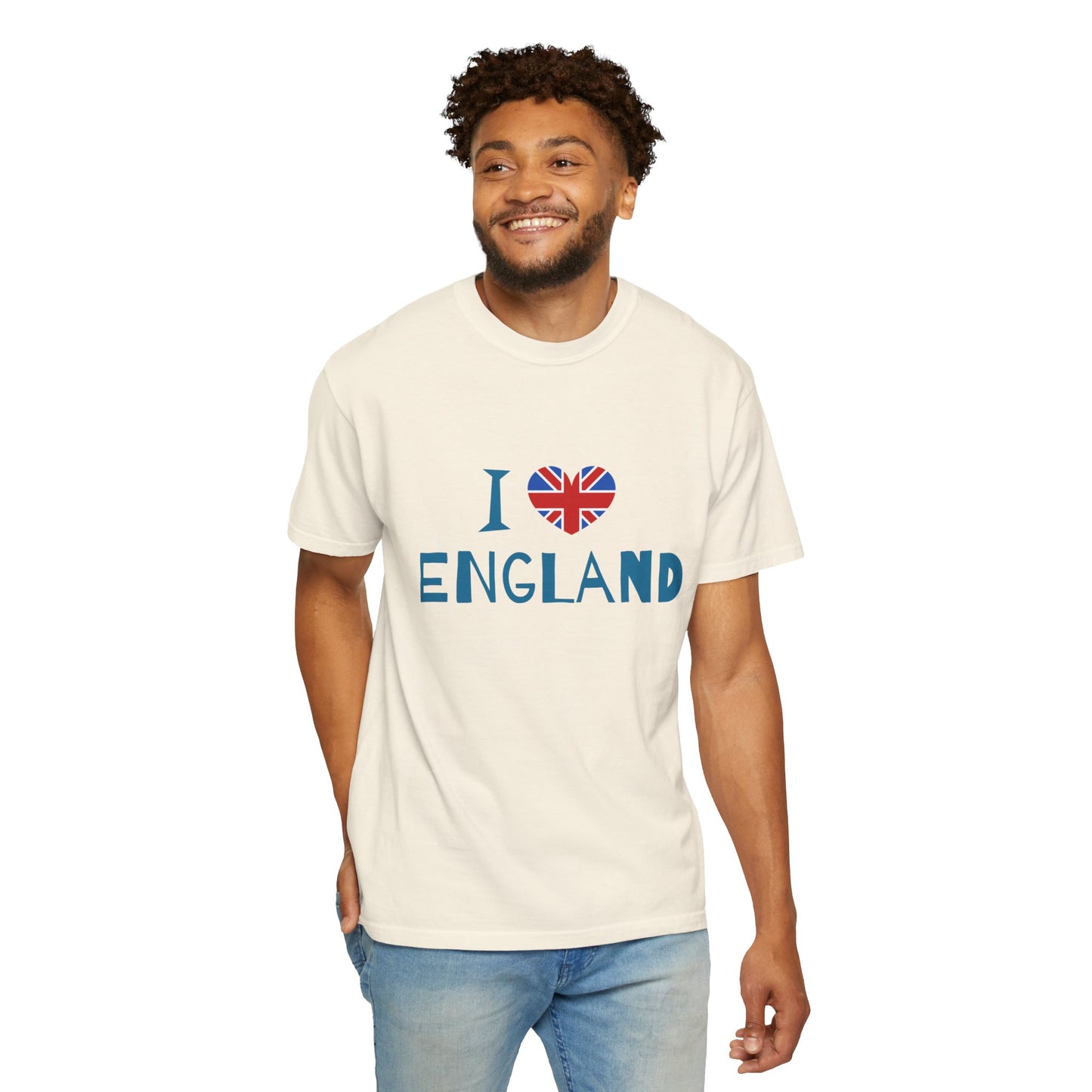 I love England Cozy Unisex Garment-Dyed T-shirt