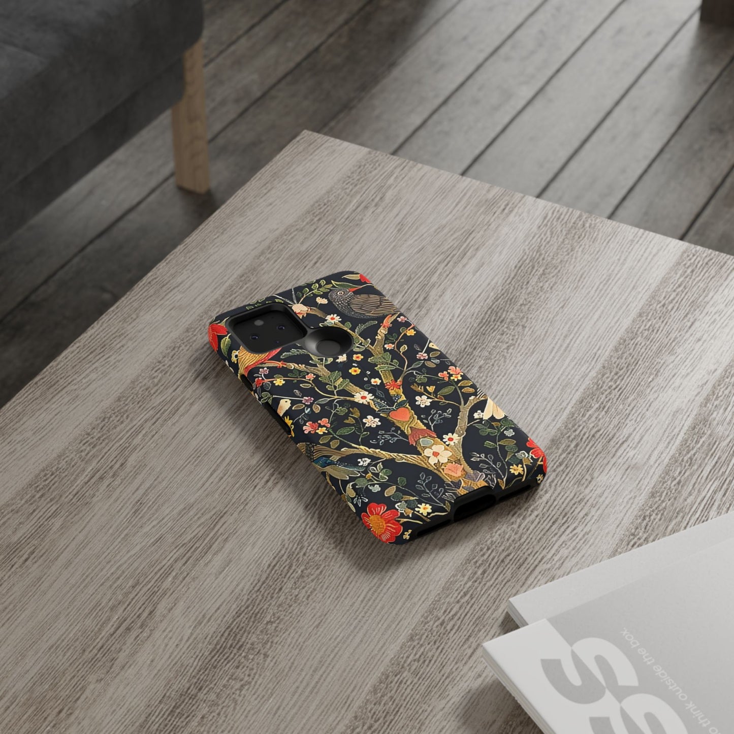 Floral Phone Case with Vibrant Tree Design, Tough Phone Cover, Unique Floral Pattern, Eco-Friendly Phone Accessories, Gift for Nature Lovers
